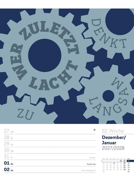 Produktbild: Klartext Spr&uuml;chekalender Wochenplaner 2027