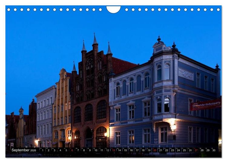 Produktbild: Stralsund F&Uuml;R NACHTSCHW&Auml;RMER (Wandkalender 2026 DIN A4 quer), CALVENDO Monatskalender