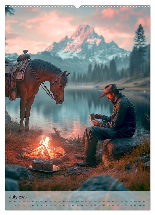 Produktbild: Saddle and Soul (High Quality Premium Wall Calendar 2026 DIN A2 portrait),CALVENDO 12 Month Wall Calendar