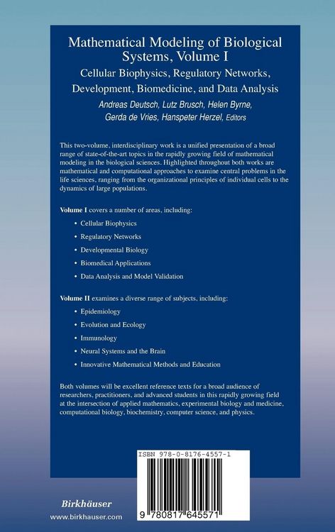 Produktbild: Mathematical Modeling of Biological Systems, Volume I