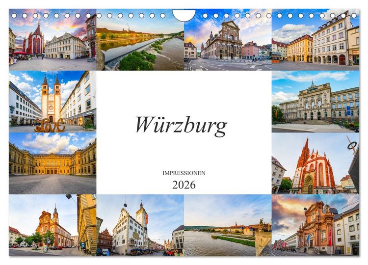 Produktbild: W&uuml;rzburg Impressionen (Wandkalender 2026 DIN A4 quer), CALVENDO Monatskalender