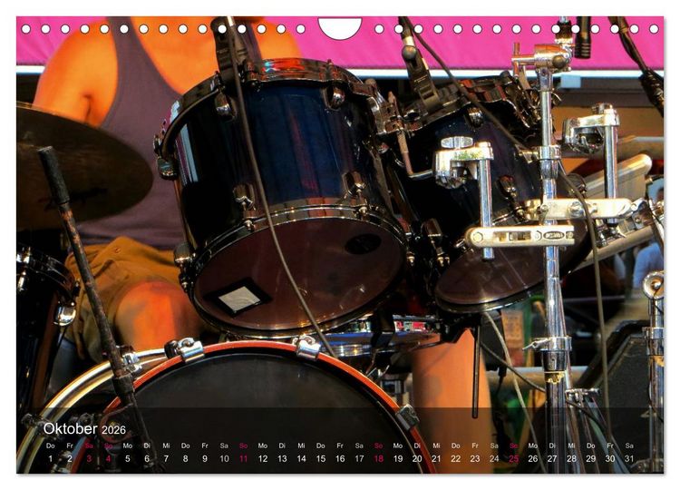 Produktbild: Schlagzeug onstage (Wandkalender 2026 DIN A4 quer), CALVENDO Monatskalender