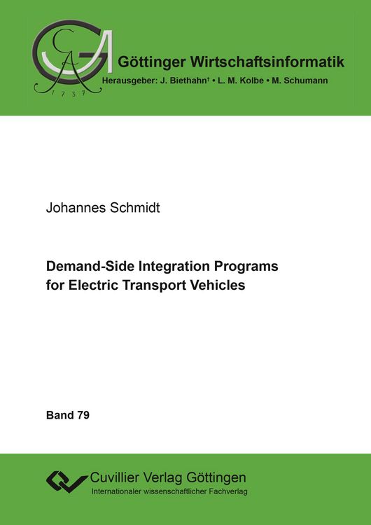 Produktbild: Demand-Side Integration Programs for Electric Transport Vehicles