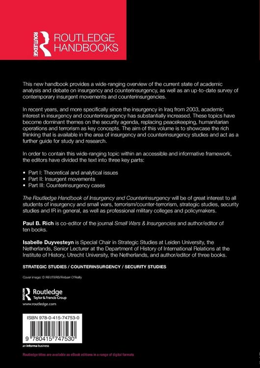 Produktbild: The Routledge Handbook of Insurgency and Counterinsurgency
