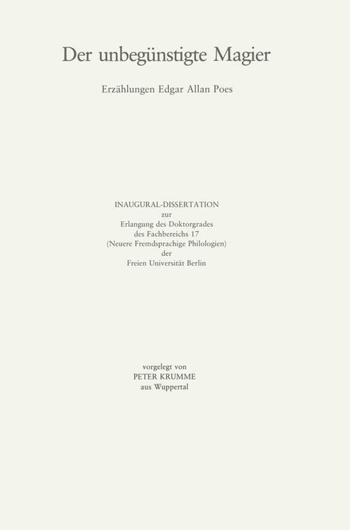 Produktbild: Der unbeg&uuml;nstigte Magier