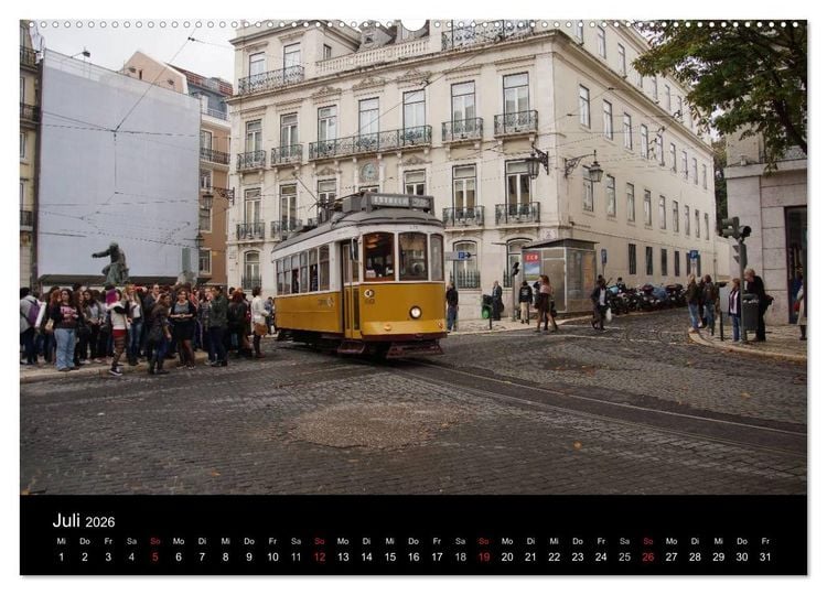 Produktbild: Mit der Tram durch Lissabon (Wandkalender 2026 DIN A2 quer), CALVENDO Monatskalender