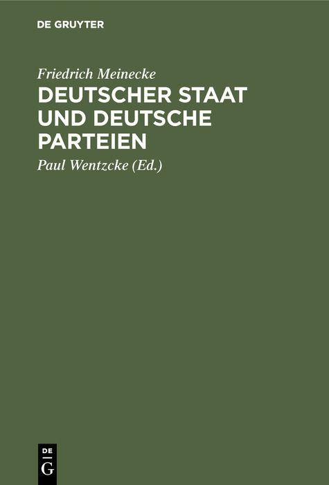 Produktbild: Deutscher Staat und Deutsche Parteien