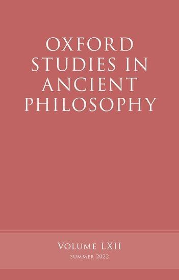 Produktbild: Oxford Studies in Ancient Philosophy, Volume 62