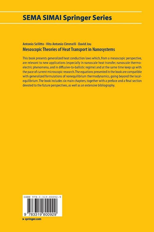 Produktbild: Mesoscopic Theories of Heat Transport in Nanosystems