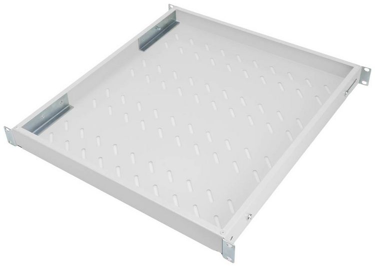 Produktbild: Digitus DN-97646 19 Zoll Netzwerkschrank-Ger&auml;teboden 1 HE variable Befestigungsschienen Geeignet f&uuml;r Schranktiefe: 800 mm Lichtgrau (RAL 7035)