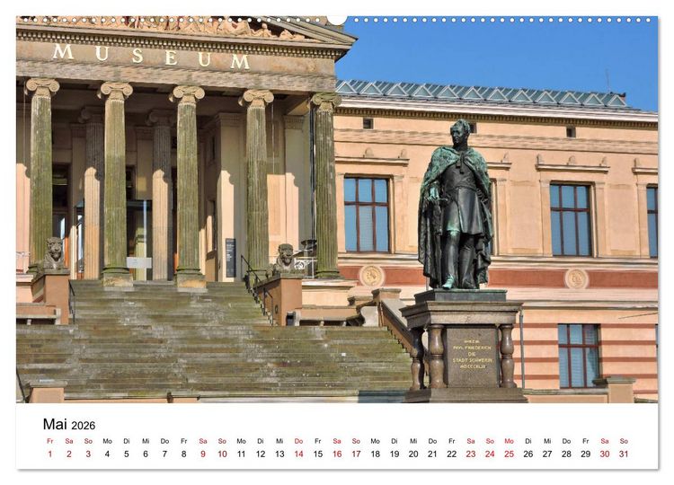 Produktbild: Schwerin - Landeshauptstadt von Mecklenburg-Vorpommern (Wandkalender 2026 DIN A2 quer), CALVENDO Monatskalender