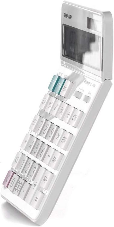 Produktbild: Sharp Tischrechner EL-340 W mit beweglichem Display, 12 Stellen, Solar/Batterie