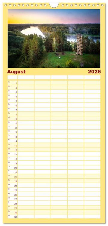 Produktbild: Familienplaner 2026 - Traumhaftes Baltikum mit 5 Spalten (Wandkalender, 21 x 45 cm) CALVENDO