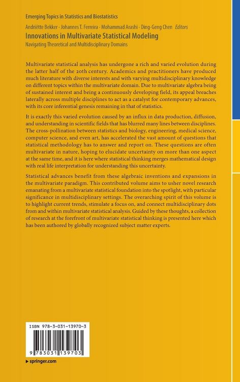 Produktbild: Innovations in Multivariate Statistical Modeling