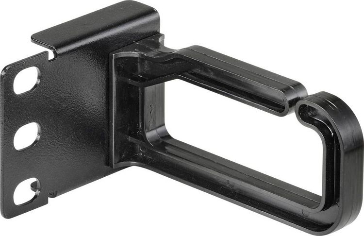 Produktbild: Renkforce RF-4870824 19 Zoll Kabelhalter 360&deg; drehbare Kabelf&uuml;hrungsb&uuml;gel Geeignet f&uuml;r Schranktiefe: 200 mm Schwarz