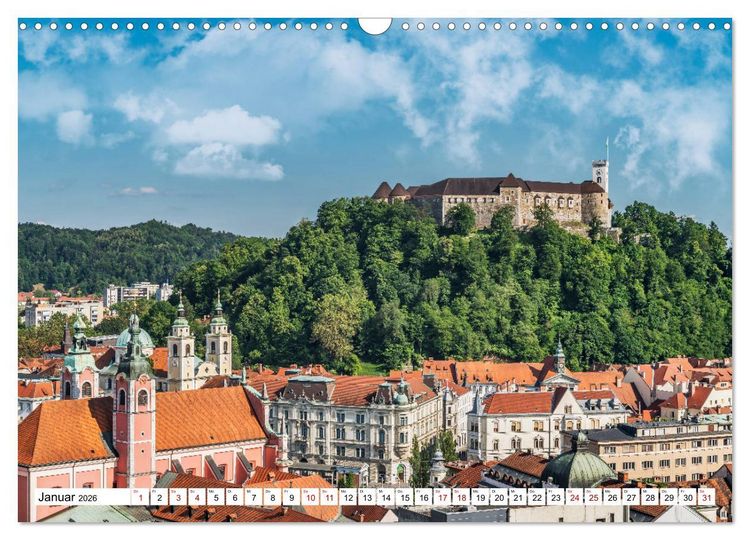 Produktbild: Ein Wochenende in Ljubljana (Wandkalender 2026 DIN A3 quer), CALVENDO Monatskalender