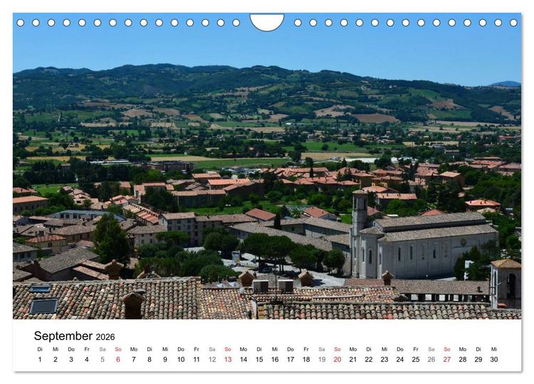 Produktbild: Gubbio - die mittelalterliche Stadt in Umbrien (Wandkalender 2026 DIN A4 quer), CALVENDO Monatskalender
