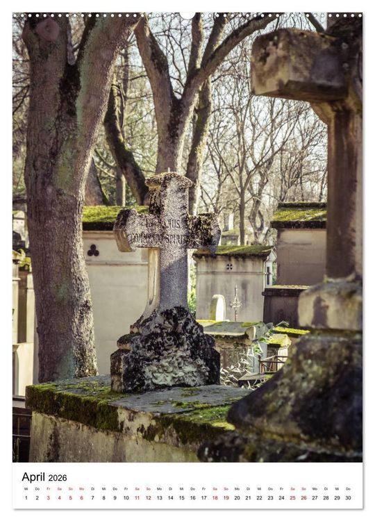 Produktbild: Le Cimeti&egrave;re du P&egrave;re-Lachaise in Paris (Wandkalender 2026 DIN A2 hoch), CALVENDO Monatskalender