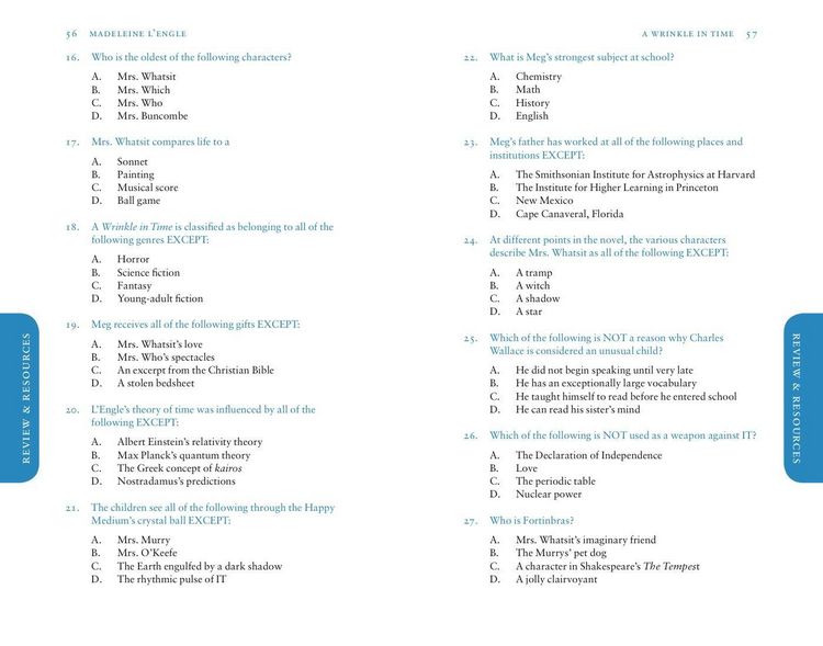 Produktbild: A Wrinkle in Time Sparknotes Literature Guide