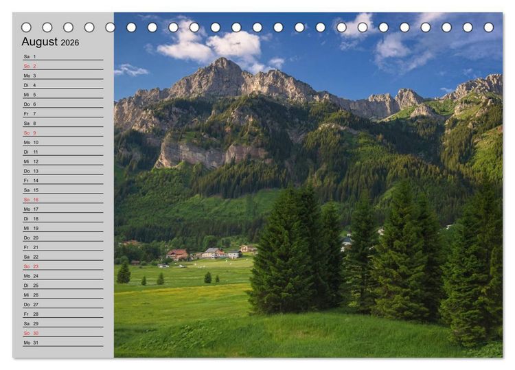Produktbild: Tannheimer Tal (Tischkalender 2026 DIN A5 quer), CALVENDO Monatskalender