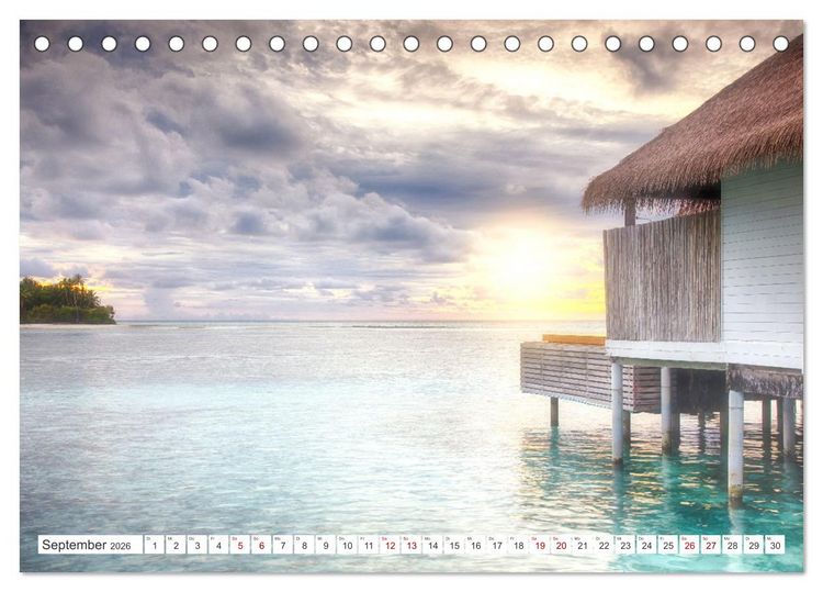 Produktbild: Malediven, Perle im Indischen Ozean (Tischkalender 2026 DIN A5 quer), CALVENDO Monatskalender