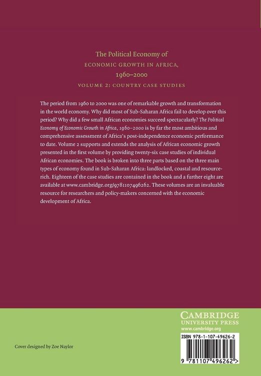 Produktbild: The Political Economy of Economic Growth in Africa, 1960-2000