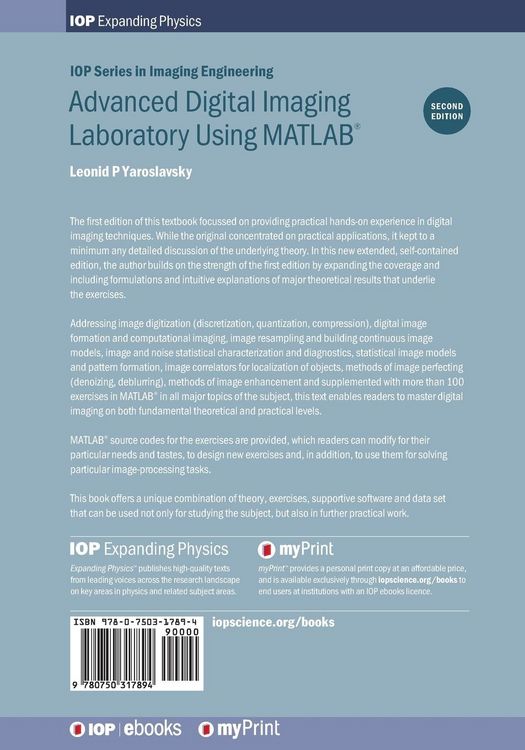 Produktbild: Advanced Digital Imaging Laboratory Using MATLAB&reg;, 2nd Edition