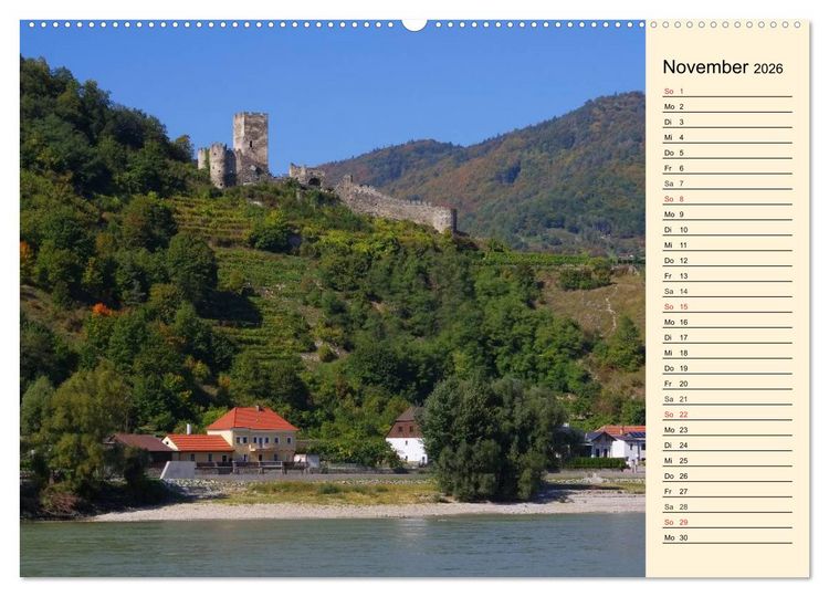 Produktbild: Die Wachau - Bezaubernde Orte an der Donau (hochwertiger Premium Wandkalender 2026 DIN A2 quer), Kunstdruck in Hochglanz