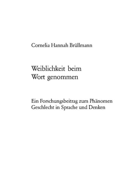 Produktbild: Weiblichkeit beim Wort genommen