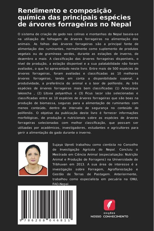 Produktbild: Rendimento e composi&ccedil;&atilde;o qu&iacute;mica das principais esp&eacute;cies de &aacute;rvores forrageiras no Nepal