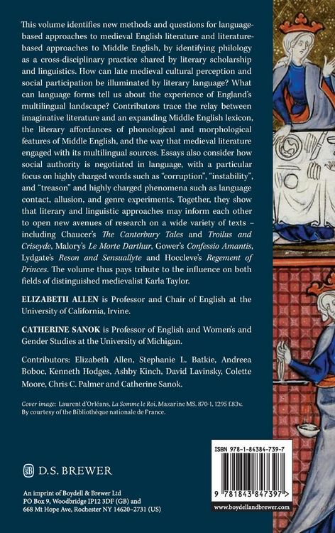 Produktbild: Language, Linguistics and Middle English Literature