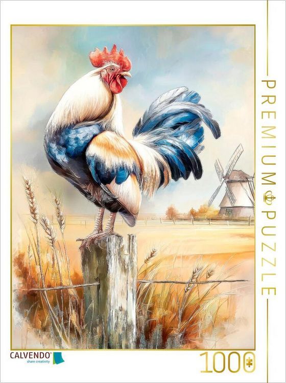 Produktbild: CALVENDO Puzzle Ein stolzer Hahn darf nicht fehlen | 1000 Teile Lege-Gr&ouml;&szlig;e 64x48cm Foto-Puzzle f&uuml;r gl&uuml;ckliche Stunden