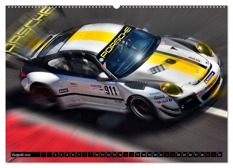 Produktbild: Racing - Vollgas kreativ (Wandkalender 2026 DIN A2 quer), CALVENDO Monatskalender