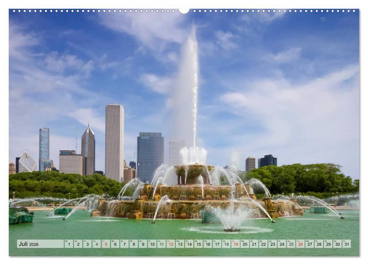 Produktbild: CHICAGO Stadtzentrum (hochwertiger Premium Wandkalender 2026 DIN A2 quer), Kunstdruck in Hochglanz