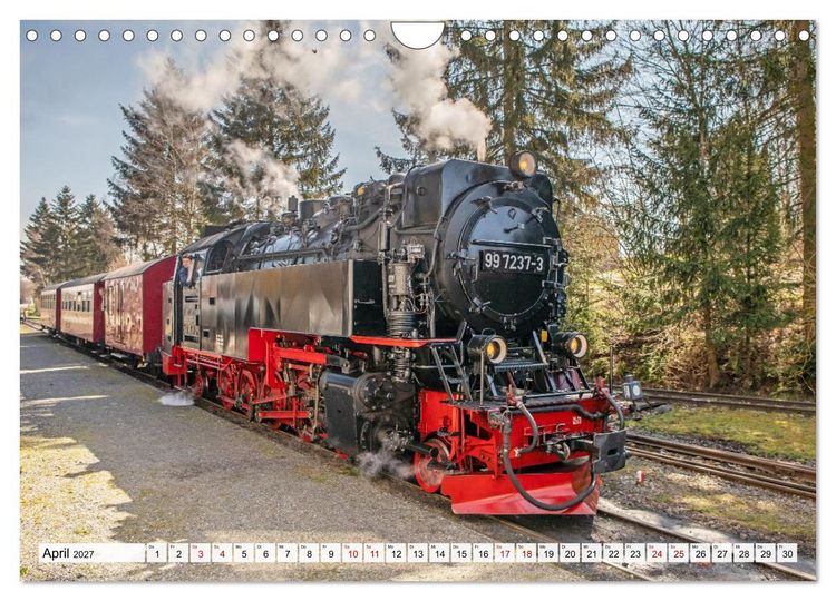 Produktbild: Dampflokomotiven im Harz - Eine Reise in die goldene &Auml;ra der Eisenbahn (Wandkalender 2027 DIN A4 quer), CALVENDO Monatskalender