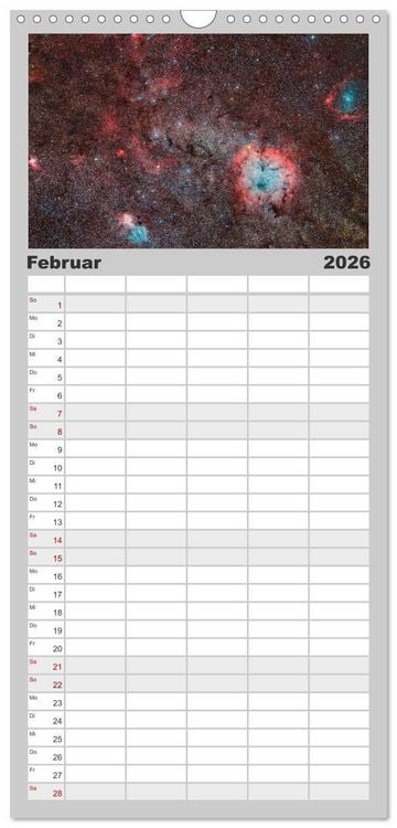 Produktbild: Familienplaner 2026 - Deepsky XVII mit 5 Spalten (Wandkalender, 21 x 45 cm) CALVENDO