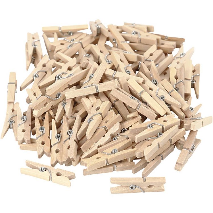 Produktbild: Creativ Company Holzklammern, L 30 mm, B 3 mm, 100 Stk