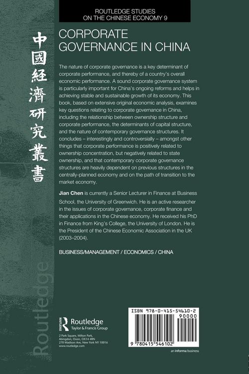 Produktbild: Corporate Governance in China