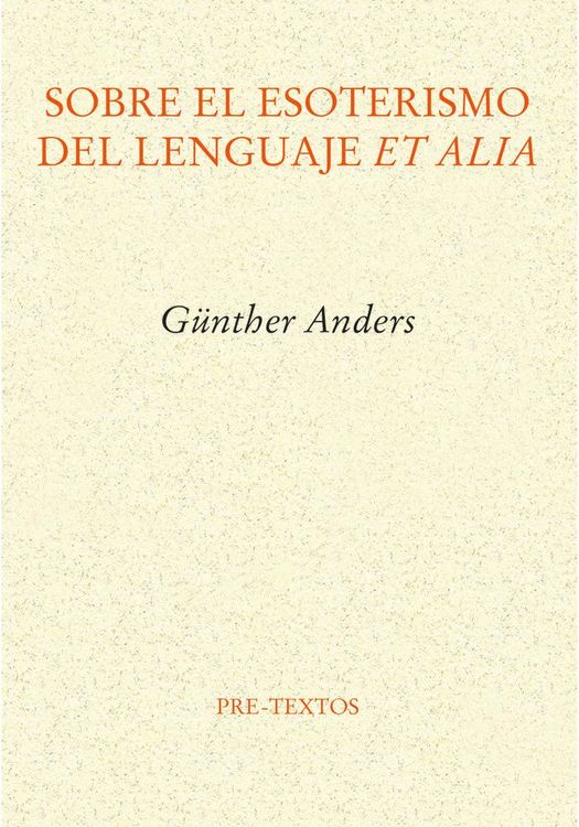 Produktbild: Sobre el esoterismo del lenguaje et al&iacute;a
