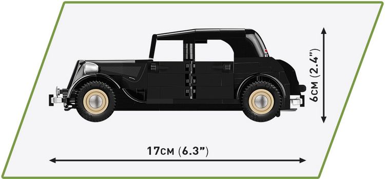 Produktbild: COBI 2267 - Historical Collection, Citroen 15CV SIX D, Bausatz, 262 Teile, 1 Figur