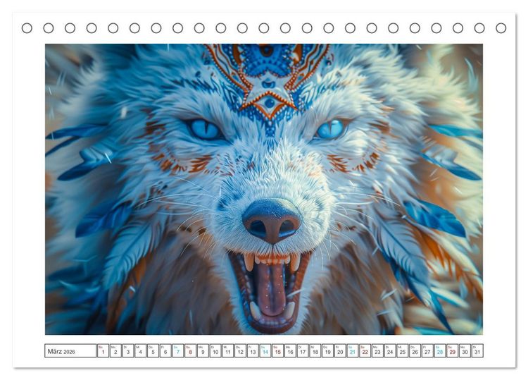 Produktbild: Tierische Schamanen (Tischkalender 2026 DIN A5 quer), CALVENDO Monatskalender