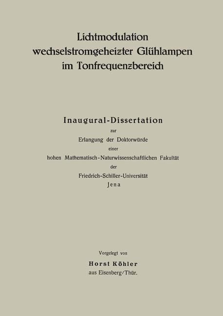 Produktbild: Lichtmodulation wechselstromgeheizter Gl&uuml;hlampen im Tonfrequenzbereich