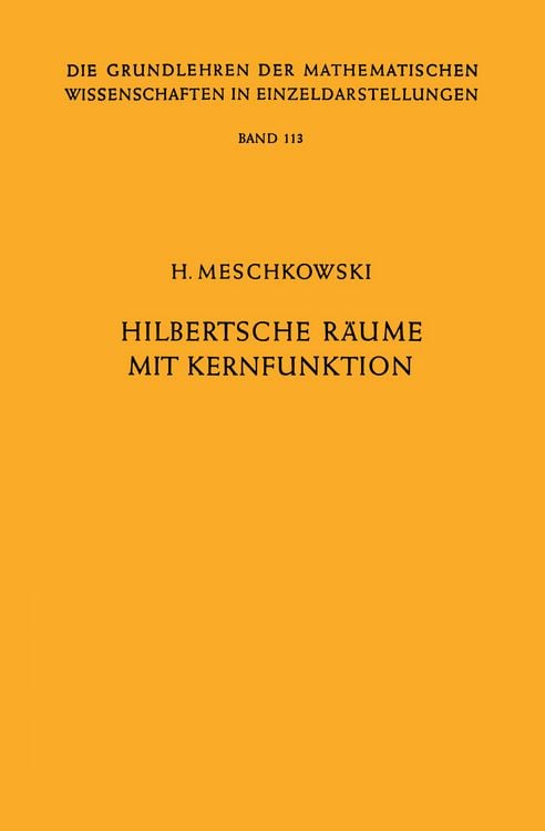 Produktbild: Hilbertsche R&auml;ume mit Kernfunktion