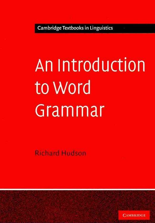 Produktbild: An Introduction to Word Grammar