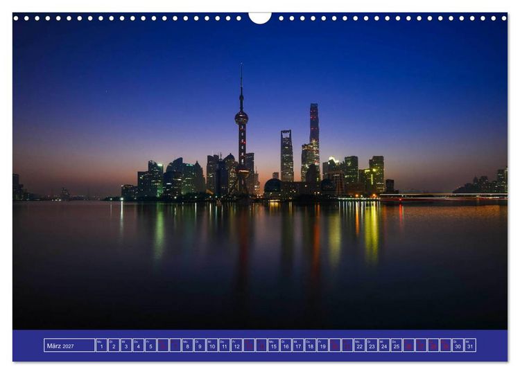 Produktbild: Metropolen - Asiens sch&ouml;nste St&auml;dte bei Nacht (Wandkalender 2027 DIN A3 quer), CALVENDO Monatskalender