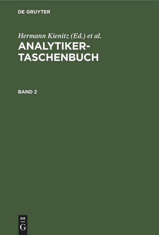 Produktbild: Analytiker-Taschenbuch. Band 2