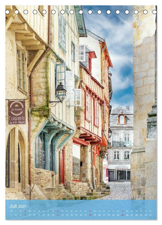 Produktbild: Bonjour Bretagne (Tischkalender 2027 DIN A5 hoch), CALVENDO Monatskalender