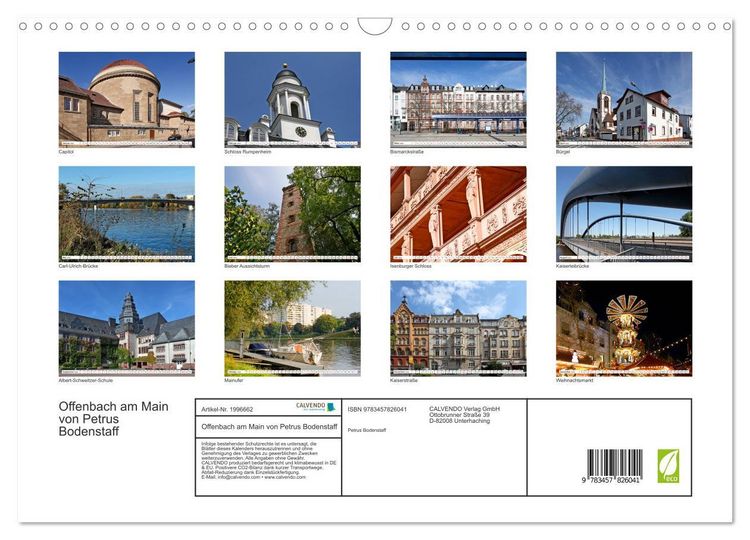 Produktbild: Offenbach am Main von Petrus Bodenstaff (Wandkalender 2026 DIN A3 quer), CALVENDO Monatskalender