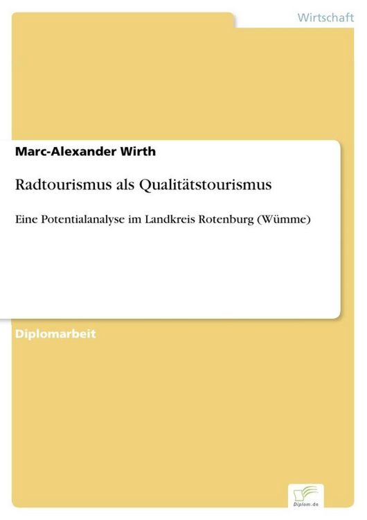 Produktbild: Radtourismus als Qualit&auml;tstourismus