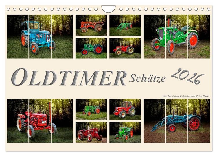 Produktbild: Oldtimer Sch&auml;tze. Ein Traktoren-Kalender (Wandkalender 2026 DIN A4 quer), CALVENDO Monatskalender